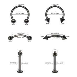 BLISI G23 Solid Titanium Eyebrow Piercing Jewelry, Gokd Black Rose Gold Silver Pink Rainbow Eyebrow Rings 16G Curved Barbell,Tiny Vertical Labret Lip Jewelry Rook Piercing...