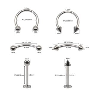 BLISI G23 Solid Titanium Eyebrow Piercing Jewelry, Gokd Black Rose Gold Silver Pink Rainbow Eyebrow Rings 16G Curved Barbell,Tiny Vertical Labret Lip Jewelry Rook Piercing...