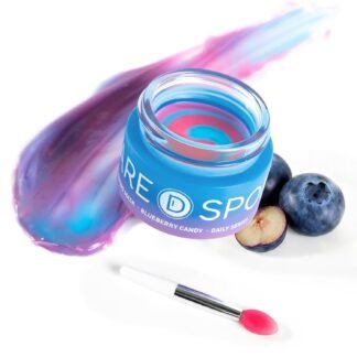 Blueberry Lip Mask Overnight, Swirl Lip Sleeping Mask for Dry Cracked Lips Care, Dual-Color Korean Lips Balm for Nourishing and Softening Lips and Reduce Fine Lines