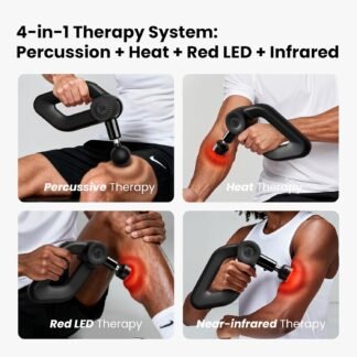 BOB AND BRAD D6 Ultra Massage Gun with Infrared Light, Deep Tissue Percussion Massager Gun with 16mm Amplitude, Professional Muscle Massager for Athletes, Electric Handheld...