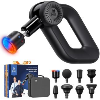 BOB AND BRAD D6 Ultra Massage Gun with Infrared Light, Deep Tissue Percussion Massager Gun with 16mm Amplitude, Professional Muscle Massager for Athletes, Electric Handheld...