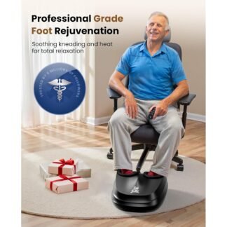 BOB AND BRAD Foot Massager with Heat and Remote,FSA Eligible HSA Eligible, Shiatsu Deep Kneading Electric Feet Massager Machine for Plantar Fasciitis, Men Size 12