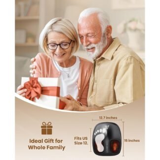 BOB AND BRAD Foot Massager with Heat and Remote,FSA Eligible HSA Eligible, Shiatsu Deep Kneading Electric Feet Massager Machine for Plantar Fasciitis, Men Size 12