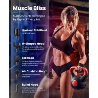 BOB AND BRAD T2 Pro Massage Gun with Heat and Cold, Deep Tissue Percussion Massager Gun for Pain Relief, Muscle Massager, HSA Electric Back Massagers for Professional Athletes...