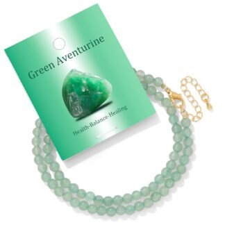 Bolinailo Turquoise Natural Stone Necklace for Women 4mm Handmade Crystal Choker Bead Necklace Gemstone Necklace Healing Crystal Jewelry for Women