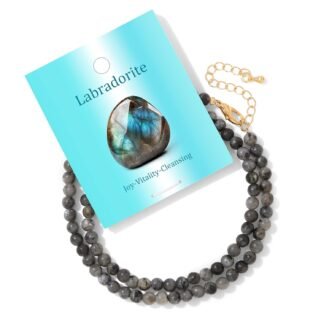 Bolinailo Turquoise Natural Stone Necklace for Women 4mm Handmade Crystal Choker Bead Necklace Gemstone Necklace Healing Crystal Jewelry for Women