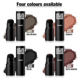 Boobeen Hairline Shadow Stick, Hair Root Concealer & Touch Up Powder With Sponge, Instant Cover Up For Thinning Grey Hair