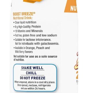Boost Breeze Nutritional Drink Orange 8 Fl Oz (Pack of 12)