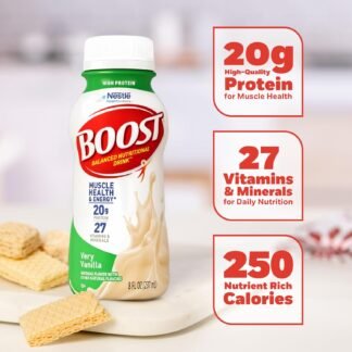 BOOST High Protein Balanced Nutritional Drink, Very Vanilla, 8 FL OZ (Pack of 6)