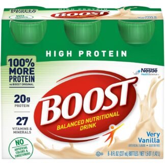 BOOST High Protein Balanced Nutritional Drink, Very Vanilla, 8 FL OZ (Pack of 6)