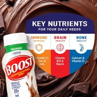BOOST High Protein Ready to Drink Balanced Nutritional Drink, Rich Chocolate, 8 FL OZ (Pack of 12)