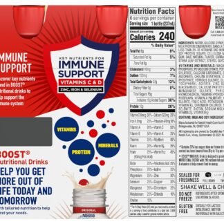 Boost Original Nutritional Energy Balanced Nutritional Drink (6 Count (Pack of 2), Vanilla & Strawberry)