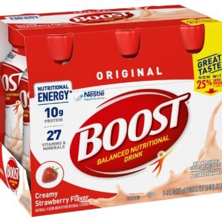 Boost Original Nutritional Energy Balanced Nutritional Drink (6 Count (Pack of 2), Vanilla & Strawberry)