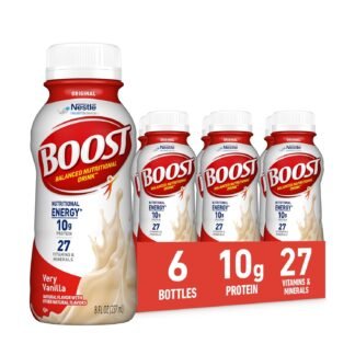 BOOST Original Ready to Drink Balanced Nutritional Drink, Very Vanilla, 8 FL OZ (Pack of 6)