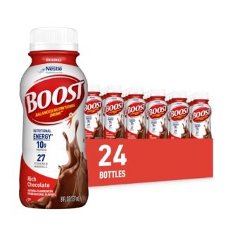 BOOST Original Ready to Drink Nutritional Drinks, Rich Chocolate, 8 Fl Oz Bottles (Pack of 24)