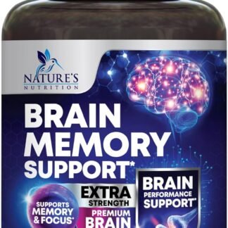 Brain Memory Supplement Pills - 3X Strength Nootropics for Concentration, Clarity & Focus Support - Brain Health Cognitive Vitamins with Bacopa, Phosphatidylserine & DMAE, Brain...
