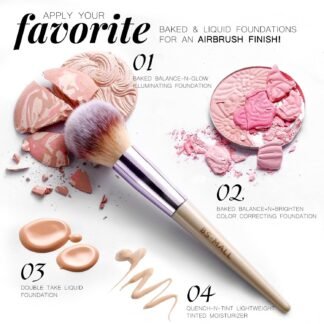 BS-MALL Makeup Brush Set 18 Pcs Premium Synthetic Foundation Powder Concealers Eye shadows Blush Makeup Brushes with black case