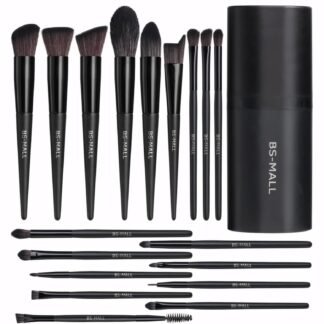 BS-MALL Makeup Brush Set 18 Pcs Premium Synthetic Foundation Powder Concealers Eye shadows Blush Makeup Brushes with black case