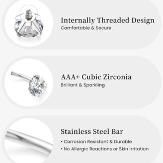 BSJ4U Belly Button Ring Gold Plated Silver CZ Belly Rings for Women Heart Butterfly Flower Dangle Navel Belly Button Piercing Jewelry