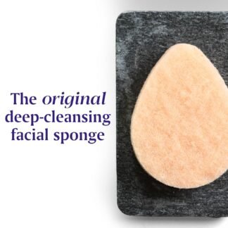 Buf-Puf Gentle Facial Sponge, Dermatologist Developed, Removes Deep Down Dirt & Makeup That Causes Breakouts and Blackheads, Reusable, Exfoliating, 1 Count