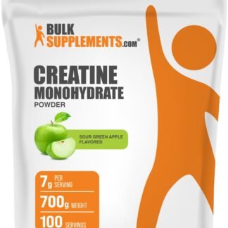 BulkSupplements.com Creatine Monohydrate Powder - Micronized Creatine Powder, Unflavored - Pure & Gluten Free, 5g per Serving, 500g (1.1 lbs) (Pack of 1)