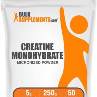 BulkSupplements.com Creatine Monohydrate Powder - Micronized Creatine Powder, Unflavored - Pure & Gluten Free, 5g per Serving, 500g (1.1 lbs) (Pack of 1)