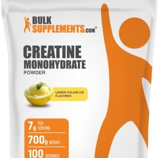 BulkSupplements.com Creatine Monohydrate Powder - Micronized Creatine Powder, Unflavored - Pure & Gluten Free, 5g per Serving, 500g (1.1 lbs) (Pack of 1)