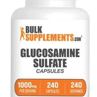 BulkSupplements.com Glucosamine Sulfate Capsules - Glucosamine Supplement, for Joint Support - Glucosamine Sulfate 1000mg, Gluten Free, 1 Capsule per Serving, 240 Capsules (Pack...