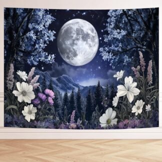 BVBOX Mystical Tarot & Celestial Tapestry - Moon, Star, Serpent & Butterfly Wall Hanging for Bohemian Room Decor, Dorm Living Room Aesthetic 59L x 51W