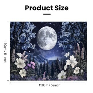 BVBOX Mystical Tarot & Celestial Tapestry - Moon, Star, Serpent & Butterfly Wall Hanging for Bohemian Room Decor, Dorm Living Room Aesthetic 59L x 51W