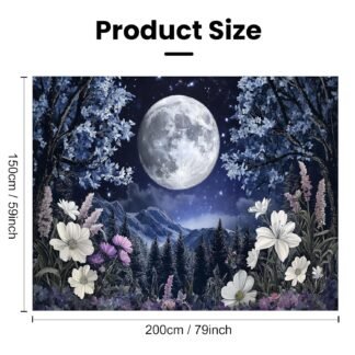 BVBOX Mystical Tarot & Celestial Tapestry - Moon, Star, Serpent & Butterfly Wall Hanging for Bohemian Room Decor, Dorm Living Room Aesthetic 59L x 51W