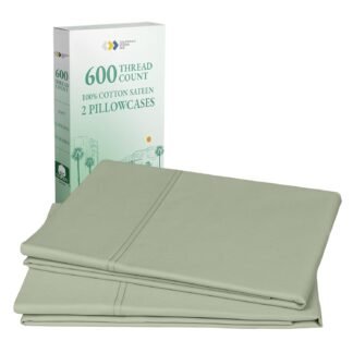 California Design Den Luxuriously Soft Premium 600 Thread Count, 100% Cotton Set of 2 Cases, Crisp Pillowcases Queen Size Set of 2 Fits Standard & Queen Pillows - Ivory (Warm...