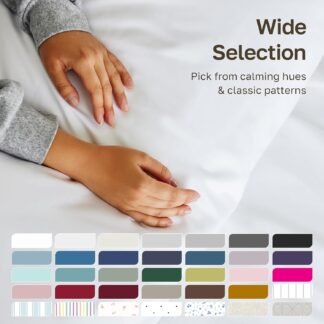 California Design Den Natural 100% Cotton Sheets Queen Size Bed Set - Soft 400 Thread Count Sateen, Queen Sheets, Deep Pockets with All Around Elastic for a Snug Fit, Durable...