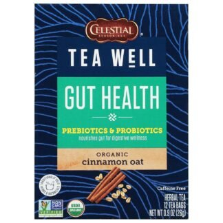 Celestial Seasonings TeaWell Herbal Tea, Lemon Ginger, Caffeine Free Organic Wellness Tea, 12 Tea Bags