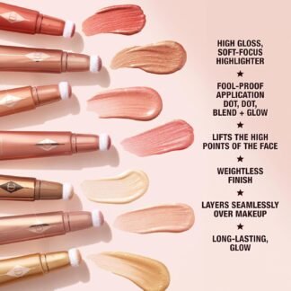 Charlotte Tilbury Beauty Light Wand Liquid Highlighter Makeup - Soft-Focus Highlighter Blush for Cheeks - Pearlescent Weightless Radiant Finish - lunas-mystic-emporium.com Charlotte Tilbury Beauty Light Wand Liquid Highlighter Makeup - Soft-Focus Highlighter & Blush for Cheeks - Pearlescent, Weightless Radiant Finish