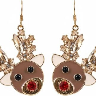 Christmas Earrings For Women, Xmas Accessories, Red White Green Drop Dangle Earrings for Holiday, Christmas Jewelry Gift.