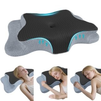 CHxxy Cervical Pillow for Neck Pain Relief, Memory Foam Pillows, Ergonomic Contour Bed Pillow, Soft for Side Sleep Stomach Sleeping and Back Sleepers