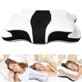 CHxxy Memory Foam Pillows, Cervical Pillow for Neck and Shoulder Pain Relief, Ergonomic Contour Bed Pillow, Soft for Side Sleep Stomach Sleeping and Back Sleeper