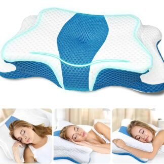 CHxxy Memory Foam Pillows, Cervical Pillow for Neck and Shoulder Pain Relief, Ergonomic Contour Bed Pillow, Soft for Side Sleep Stomach Sleeping and Back Sleeper