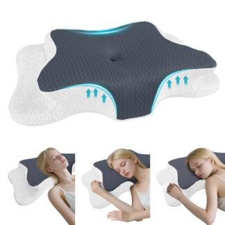 CHxxy Memory Foam Pillows, Cervical Pillow for Neck and Shoulder Pain Relief, Ergonomic Contour Bed Pillow, Soft for Side Sleep Stomach Sleeping and Back Sleeper