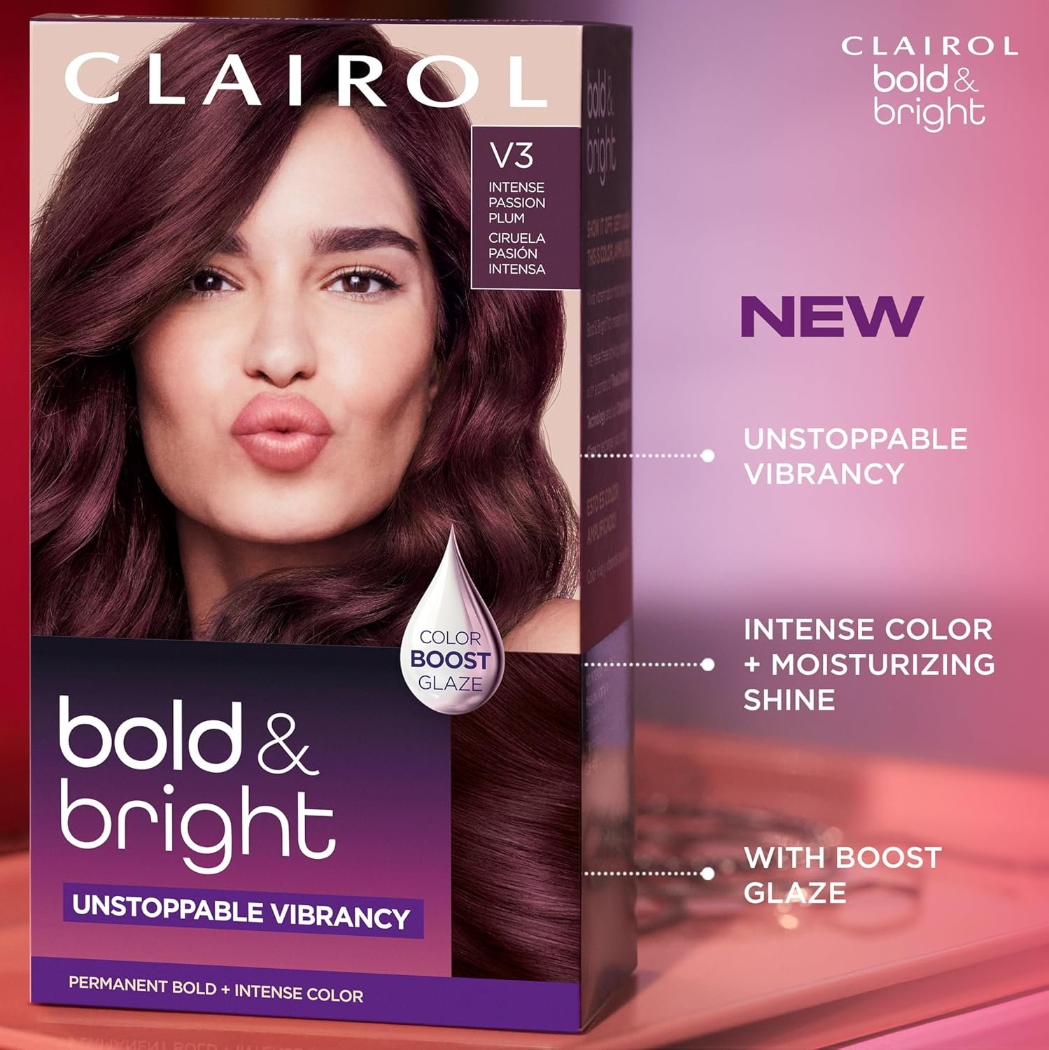 Clairol Bold Bright Permanent Hair Dye M5 Deepest Guava Hair Color Pack of 1 - lunas-mystic-emporium.com Clairol Bold & Bright Permanent Hair Dye, M5 Deepest Guava Hair Color, Pack of 1