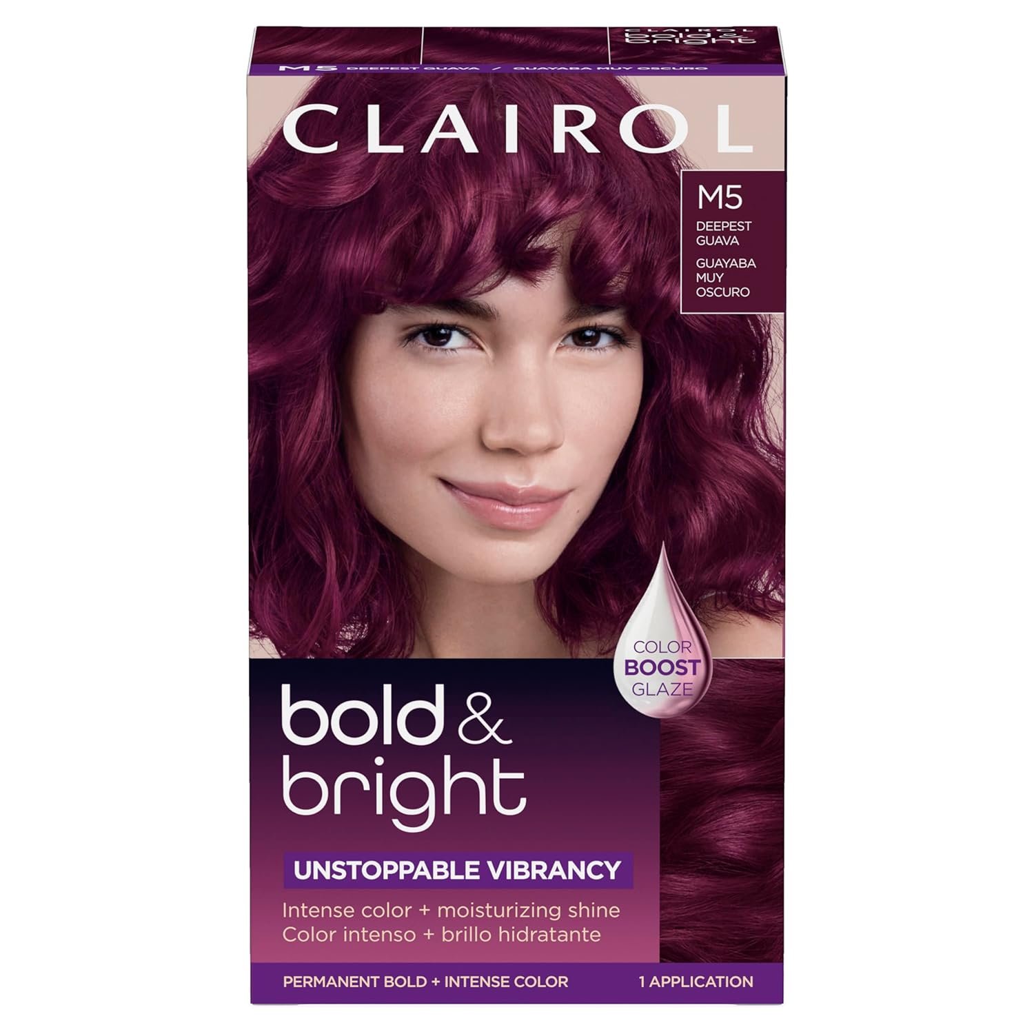 Clairol Bold Bright Permanent Hair Dye M5 Deepest Guava Hair Color Pack of 1 - lunas-mystic-emporium.com Clairol Bold & Bright Permanent Hair Dye, M5 Deepest Guava Hair Color, Pack of 1