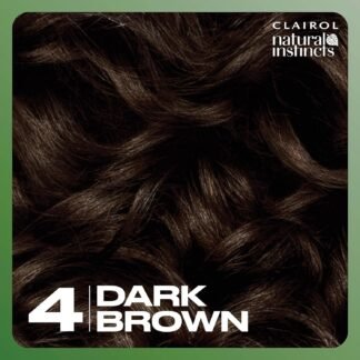 Clairol Natural Instincts Demi-Permanent Hair Dye, 4 Dark Brown Hair Color, Pack of 1