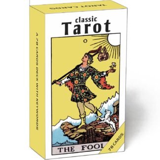 Classic Tarot Cards for Beginners With Meanings - 78 Card Deck Set for Learning and Fortune Telling (White)