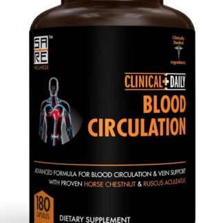 Clinical Daily Blood Circulation Supplements. Butchers Broom, Horse Chestnut, Hawthorn, Cayenne, Arginine, Diosmin Varicose Veins Treatment for Legs. Poor Circulation and Vein...