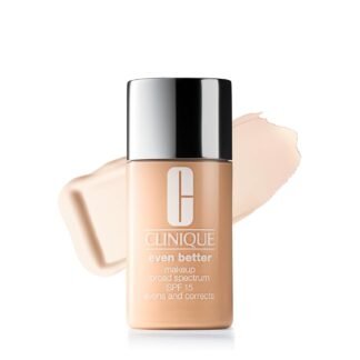 Clinique Even Better Makeup Liquid Foundation SPF 15 With Vitamin C For Dry + Oily Combination Skin Types | Medium Coverage + Natural Finish | Evens Skin Tone + Reduces Dark Spots