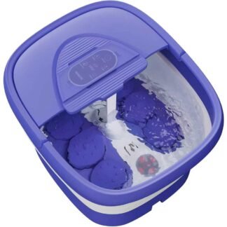 Collapsible Foot Spa with Heat and Remote, Heated Foot Bath Massager with Timer, and 24 Motorized Shiatsu Massage Balls, Foot Soaking Tub Supports Hot/Cold Water Soaking