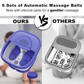 Collapsible Foot Spa with Heat and Remote Heated Foot Bath Massager with Timer and 24 Motorized Shiatsu Massage Balls Foot Soaking Tub Supports HotCold Water Soaking - lunas-mystic-emporium.com Collapsible Foot Spa with Heat and Remote, Heated Foot Bath Massager with Timer, and 24 Motorized Shiatsu Massage Balls, Foot Soaking Tub Supports Hot/Cold Water Soaking
