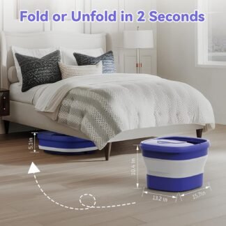 Collapsible Foot Spa with Heat and Remote Heated Foot Bath Massager with Timer and 24 Motorized Shiatsu Massage Balls Foot Soaking Tub Supports HotCold Water Soaking - lunas-mystic-emporium.com Collapsible Foot Spa with Heat and Remote, Heated Foot Bath Massager with Timer, and 24 Motorized Shiatsu Massage Balls, Foot Soaking Tub Supports Hot/Cold Water Soaking