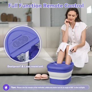 Collapsible Foot Spa with Heat and Remote Heated Foot Bath Massager with Timer and 24 Motorized Shiatsu Massage Balls Foot Soaking Tub Supports HotCold Water Soaking - lunas-mystic-emporium.com Collapsible Foot Spa with Heat and Remote, Heated Foot Bath Massager with Timer, and 24 Motorized Shiatsu Massage Balls, Foot Soaking Tub Supports Hot/Cold Water Soaking
